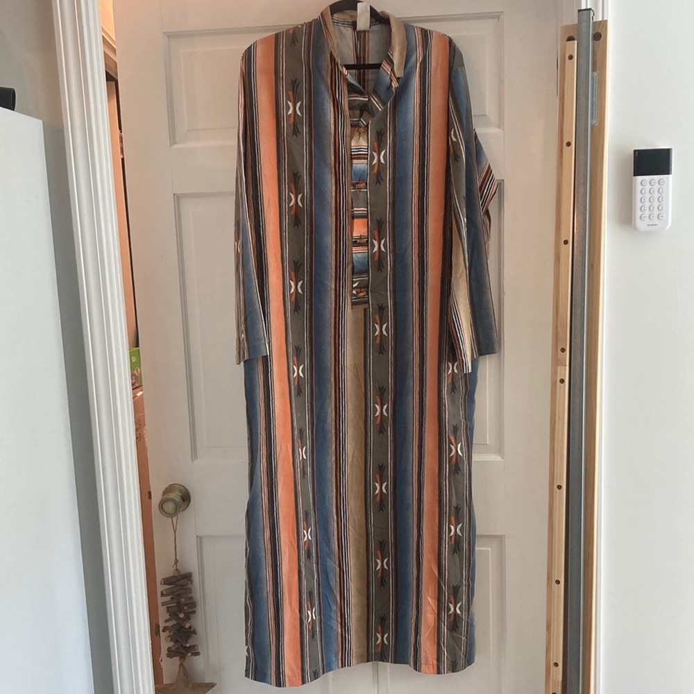 Vintage OOAK Rare Western Maxi Dress Sz XL EUC